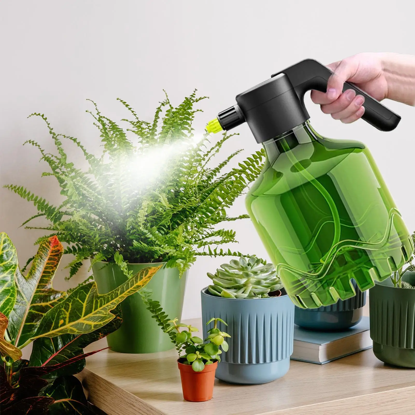 

Electric Spray Bottle 2L Portable Lawn Care Mister Portable USB Charging Sprayer With Adjustable Nozzle For Livestock Care