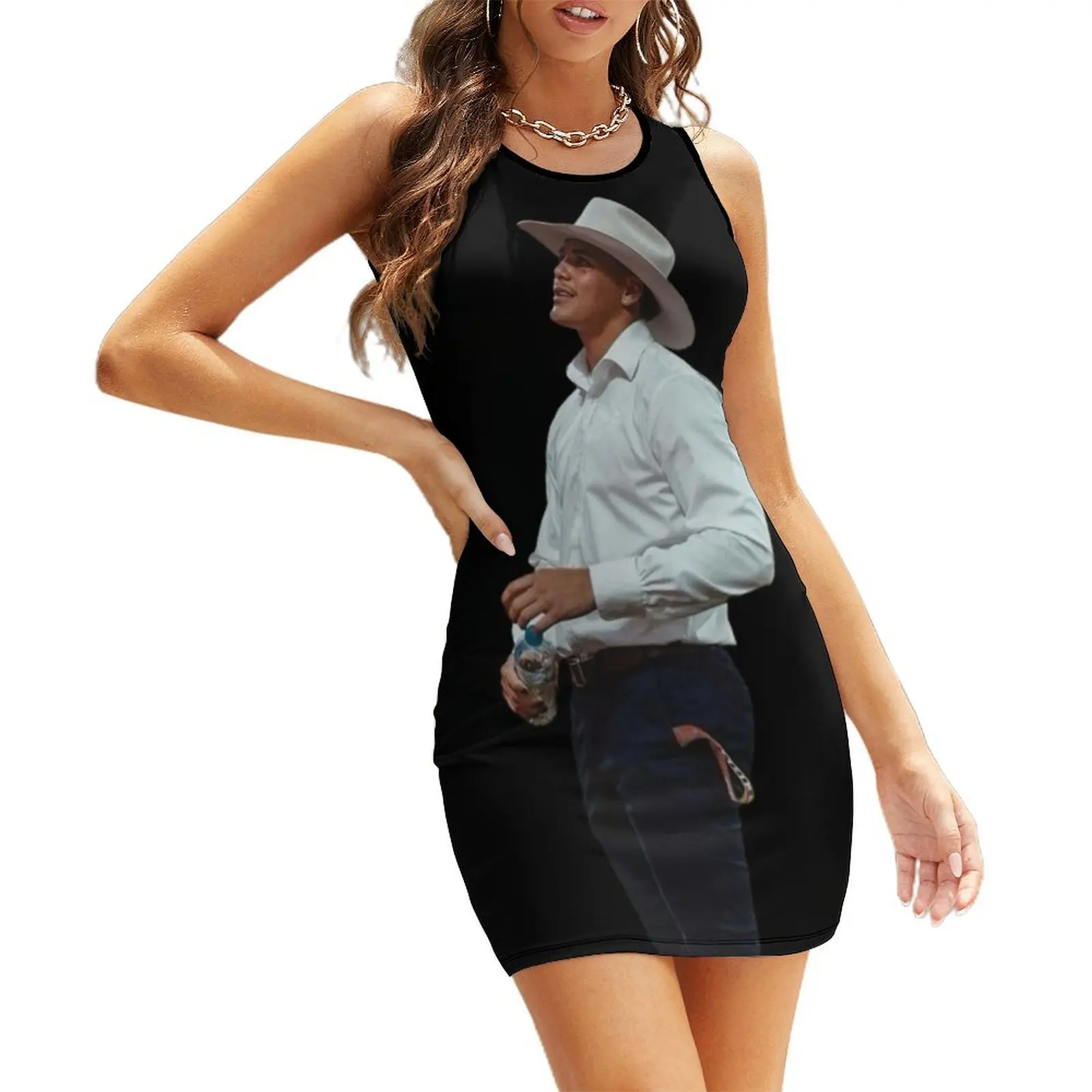 

Reece Walsh cowboy hat Sleeveless Sundress women's luxury party dress Clothing women clothes