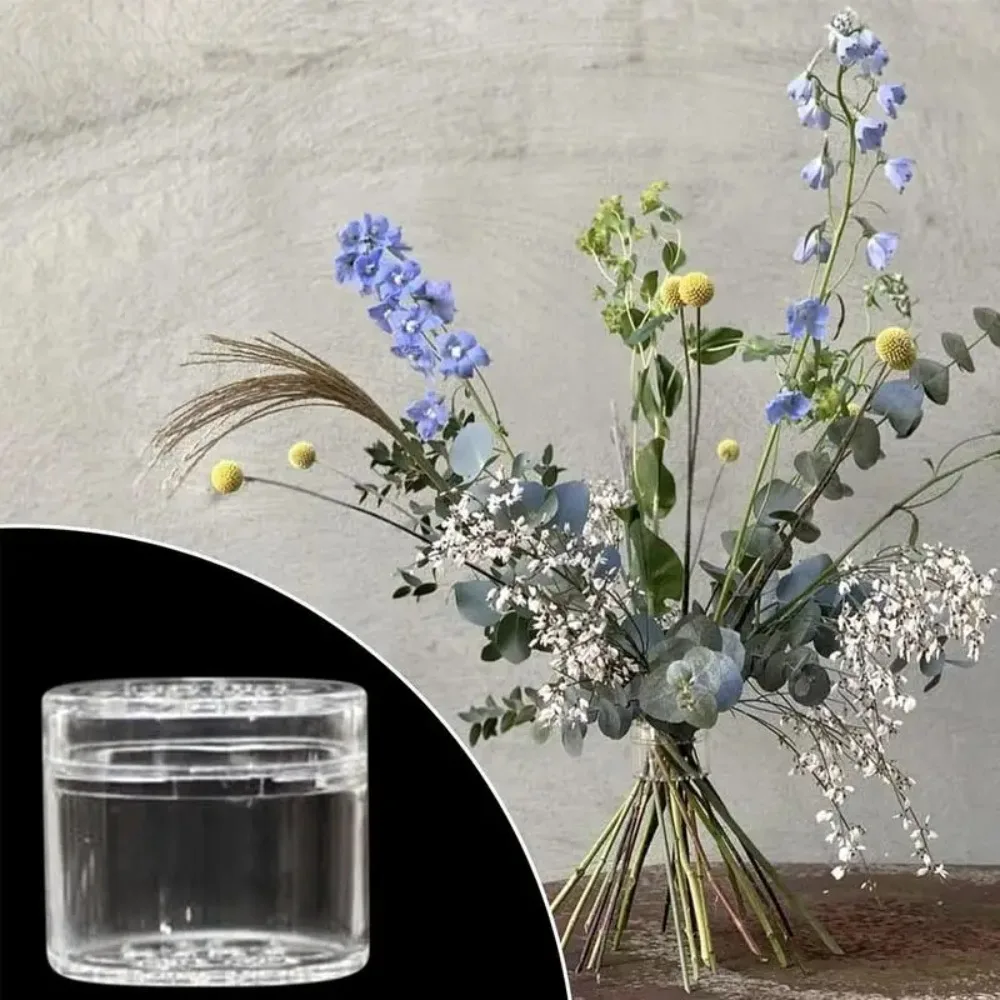 Round Spiral Ikebana Stem Holder Plastic Durable Flower Vase Holder Transparent Convenient Bouquet Floral Arranger Holder Home