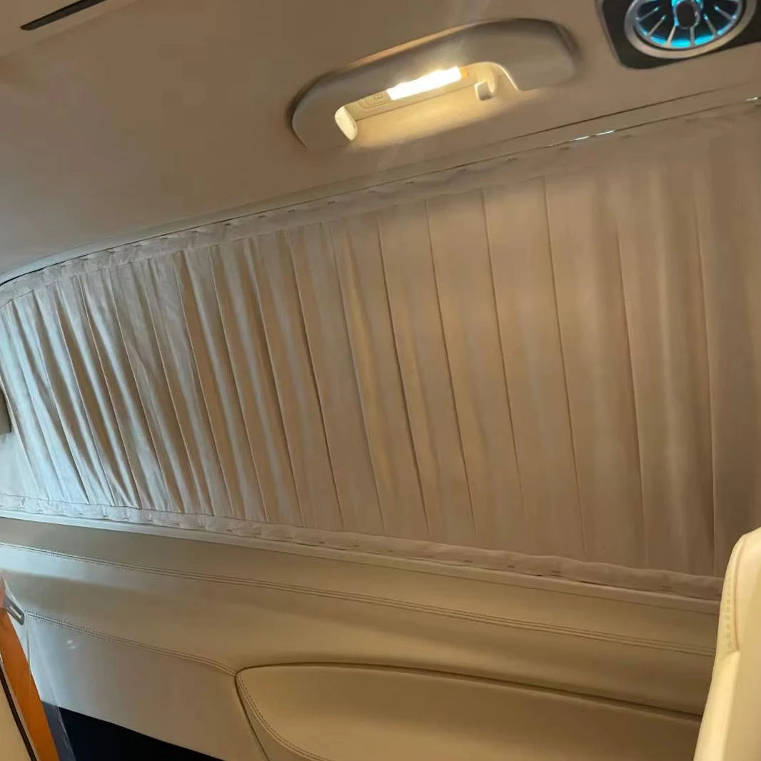 

Luxury Limousine Interior Accessories New Manual Window Curtains for Van and Car