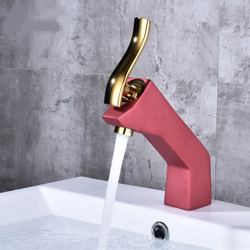 Brushed Golden bathroom faucet gold