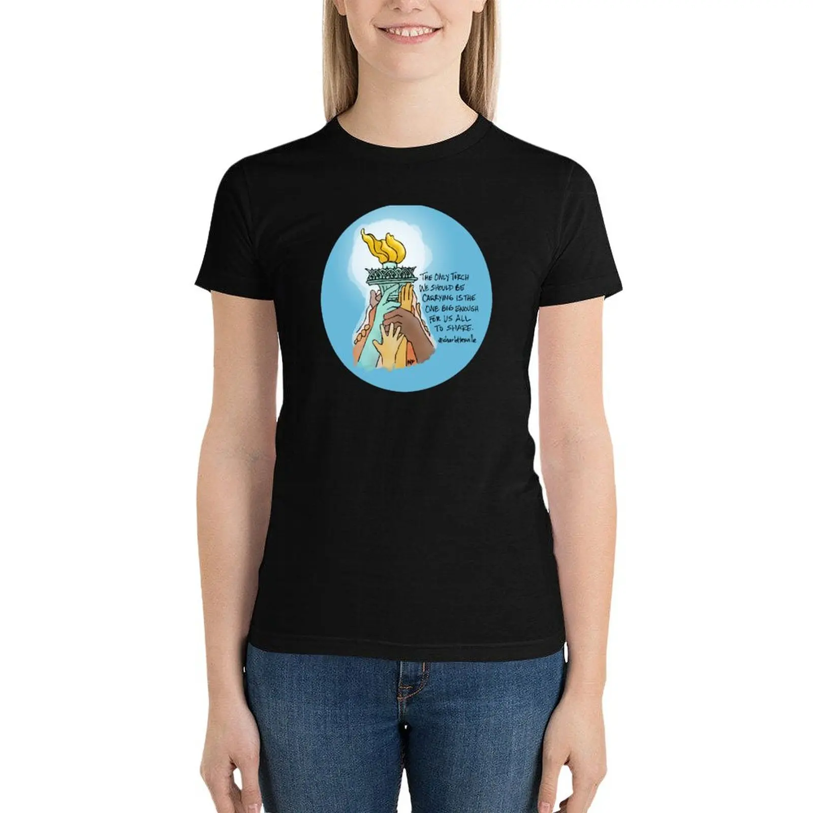 The Only Torch (Proceeds Will Be Donated to the SPLC) T-Shirt shirts graphic tees Women's cotton t-shirt