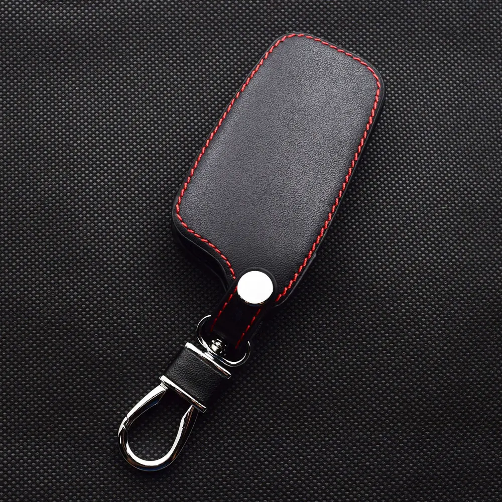 Leather Car Key Cover Smart Remote Fob Protector Case Auto Accessories For Toyota Sienna 2021 2022 Base Outdoor Platinum XLE XSE