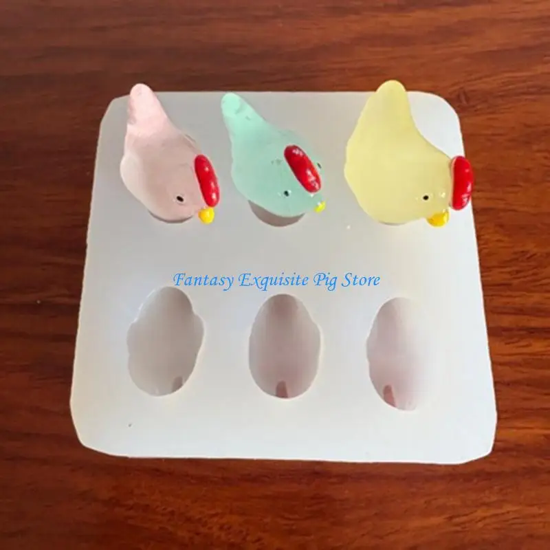 أداة خبز مدمجة على شكل فرخ، آمنة للطعام، ملمس من السيليكون، سهلة التنظيف، قوالب حلوى مبتكرة للاستخدام اليدوي #3