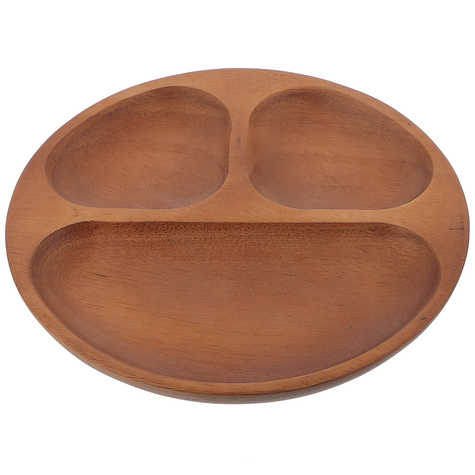 

Wooden Dinner Plates Portion Control Divided Dishes Dining Tray Food Luncheon Home Restaurant Hotel School Bariatric Diet Weight