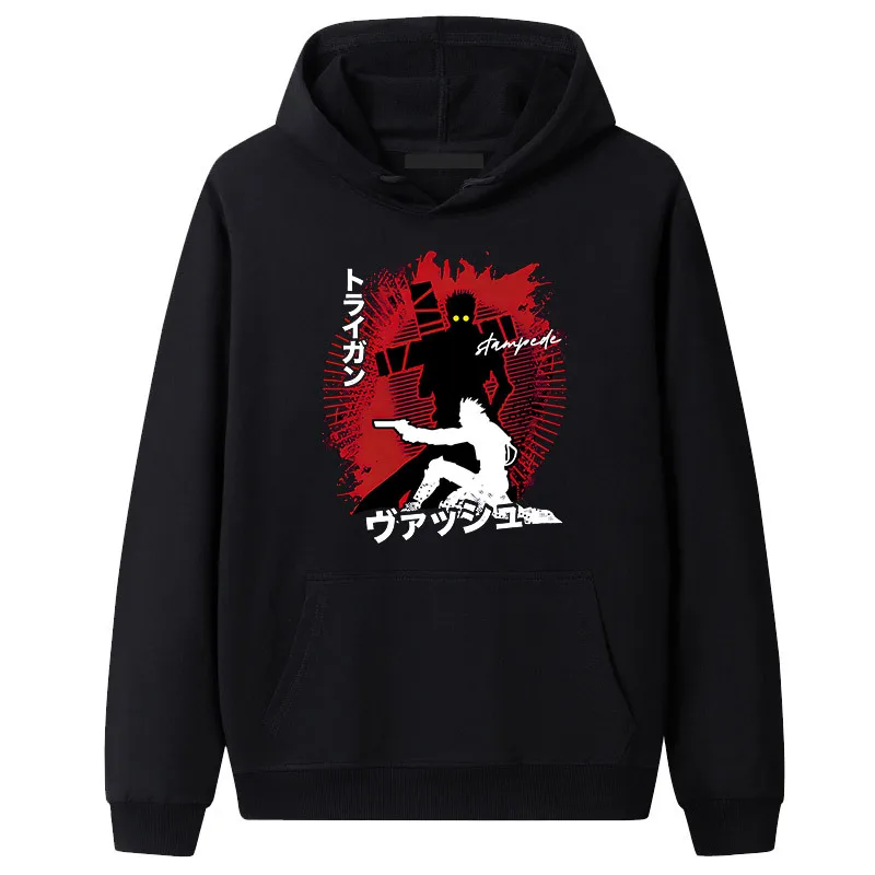 

Anime Trigun perimeter Printed Casual Fleece Hoodie Men's and Women's Same Cotton High Quality Fashion Loose Men's Hoodie