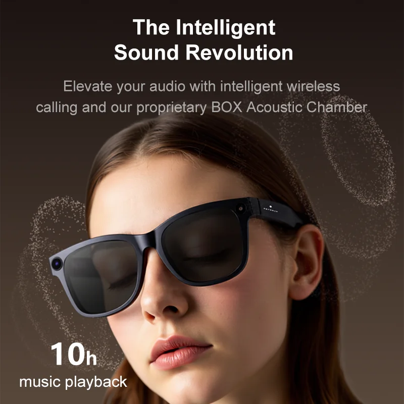 IMIKI AI Smart-Brille mit 8 MP Kamera, Videoaufzeichnung, über 100 Sprachen, Übersetzung, Sonnenbrille, Bluetooth-Anruf, Musikwiedergabe, Männer und Frauen