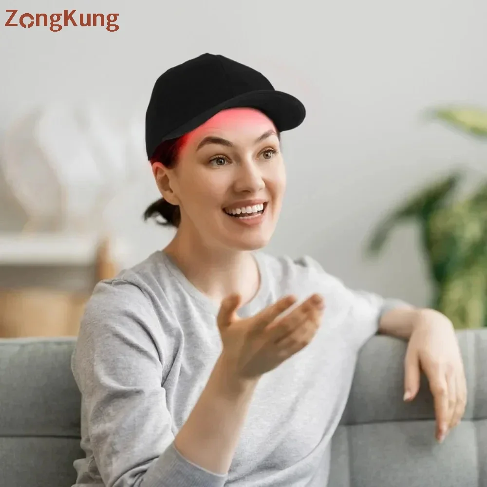 

Red Light Cap For Hair Fast Growth 96pcs Red Light Therapy Cap Infrared 660nm 850nm Regrowth Anti Hair Loss Relax Scalp Care Hat