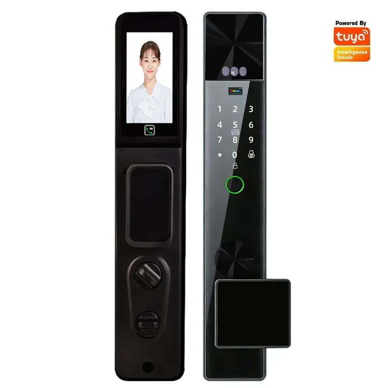 Electronic Tuya Password Lock Facial Recognition Fingerprint Smart Door Lock Anti-theft Door Password Home