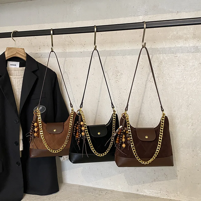 

2025 Large Capacity Underarm Purse for Women, Genuine Leather Multi-way Chain Crossbody Bag, Minimalist Tote for Work