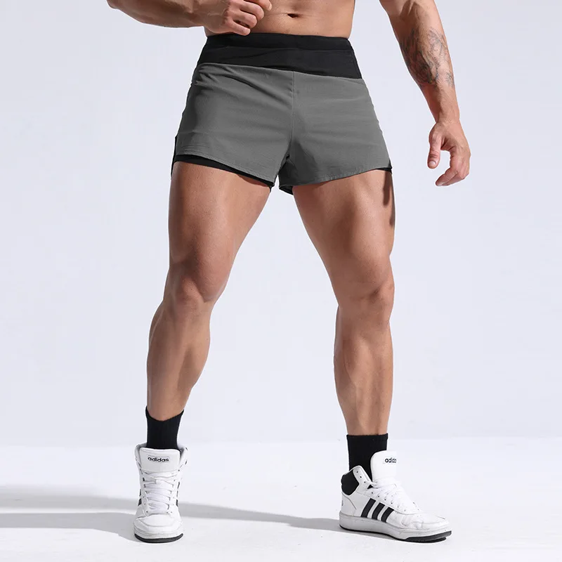 

Summer thin running quick-drying sports shorts men's quick-drying fitness marathon training three-point shorts