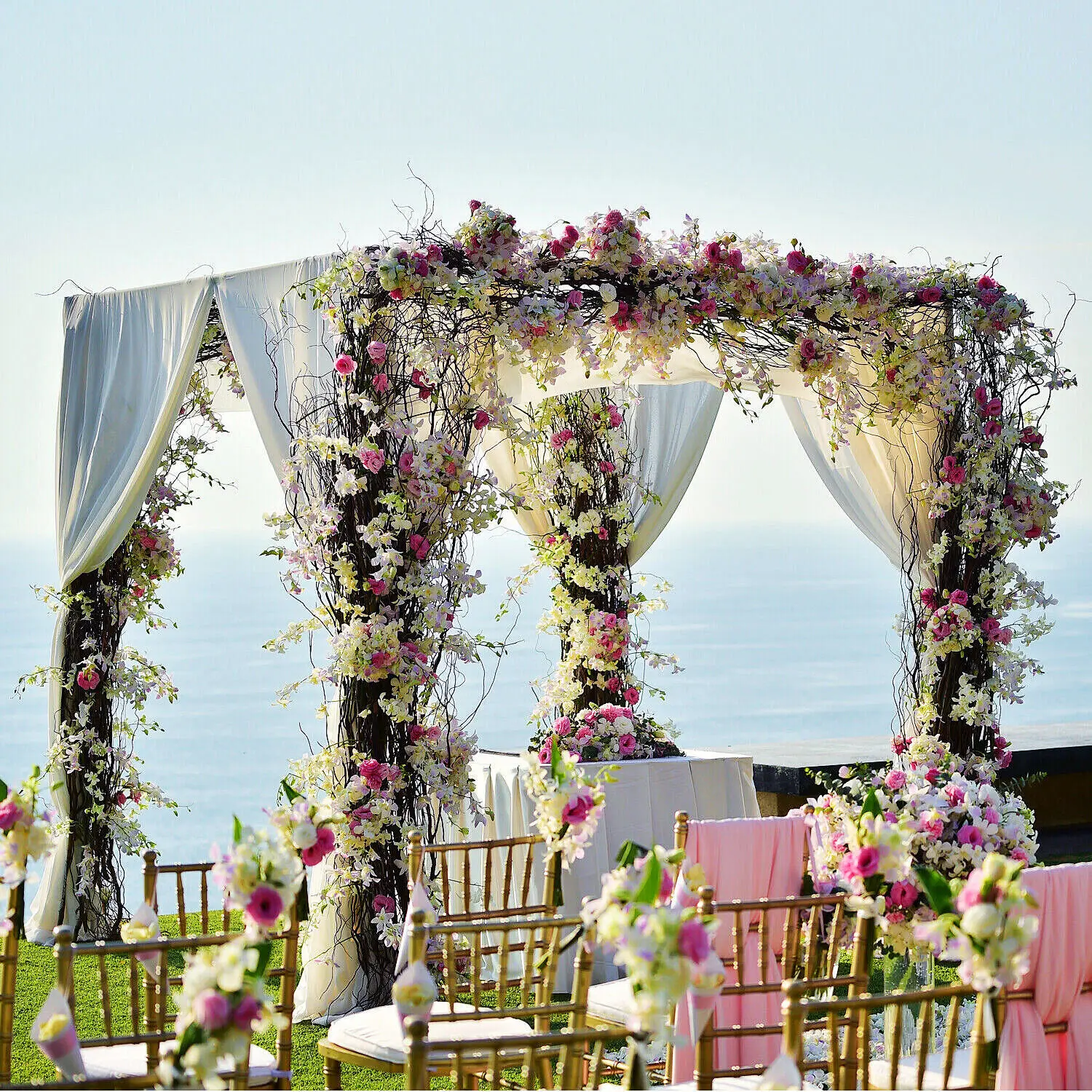 3x3M Wedding Backdrop Stand Canopy Frame Adjustable Awning Stand Kit