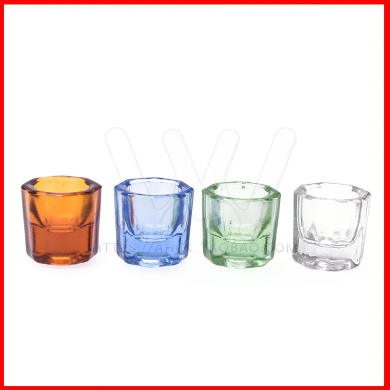 4Pcs Glass Dappen Dishes Tiny Mixing Bowls Glassware Dental Instruments Tool