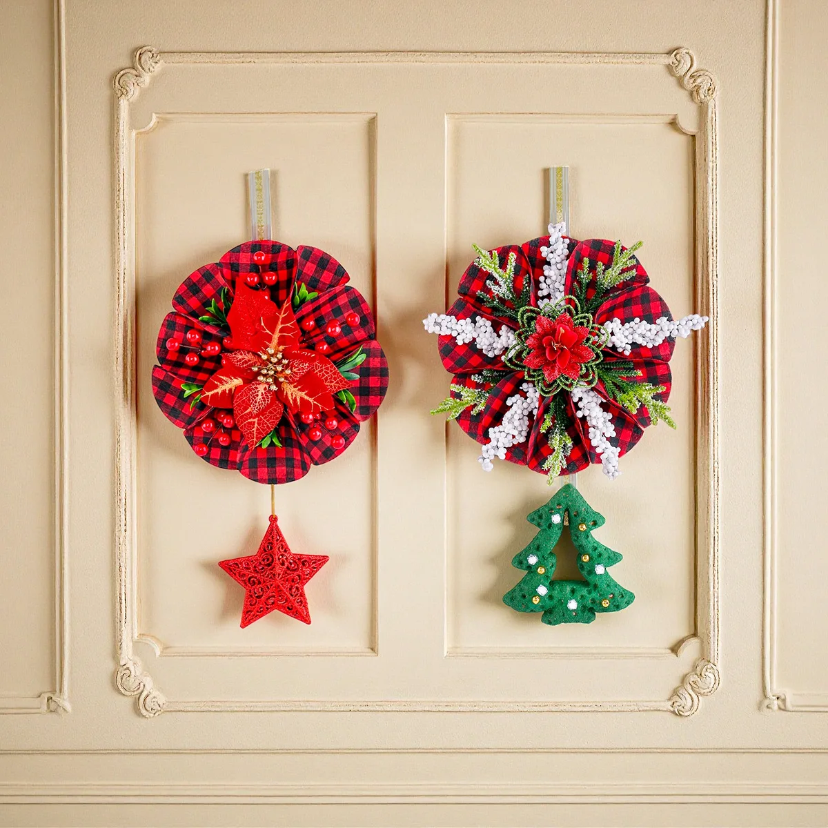 

Christmas Wreaths for Front Door,Winter Wreaths for Indoor and Outdoor Christmas Decorations Christmas Door Wreath