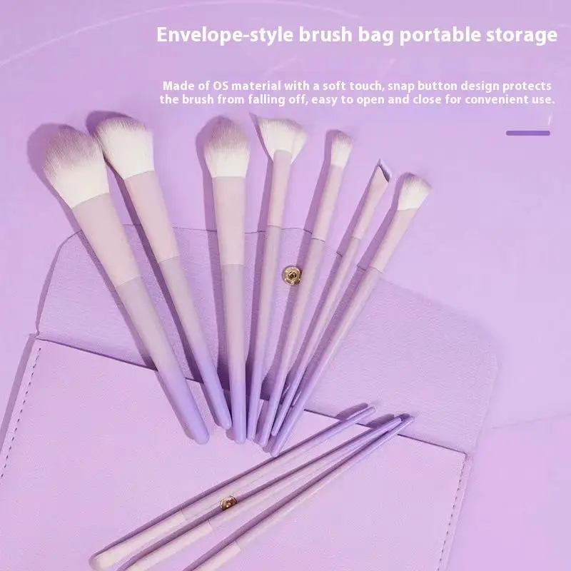 10-teiliges lila Make-up-Pinsel-Set, loser Puderpinsel, Lidschattenpinsel, komplettes Set Beauty Tools Concealer-Pinsel