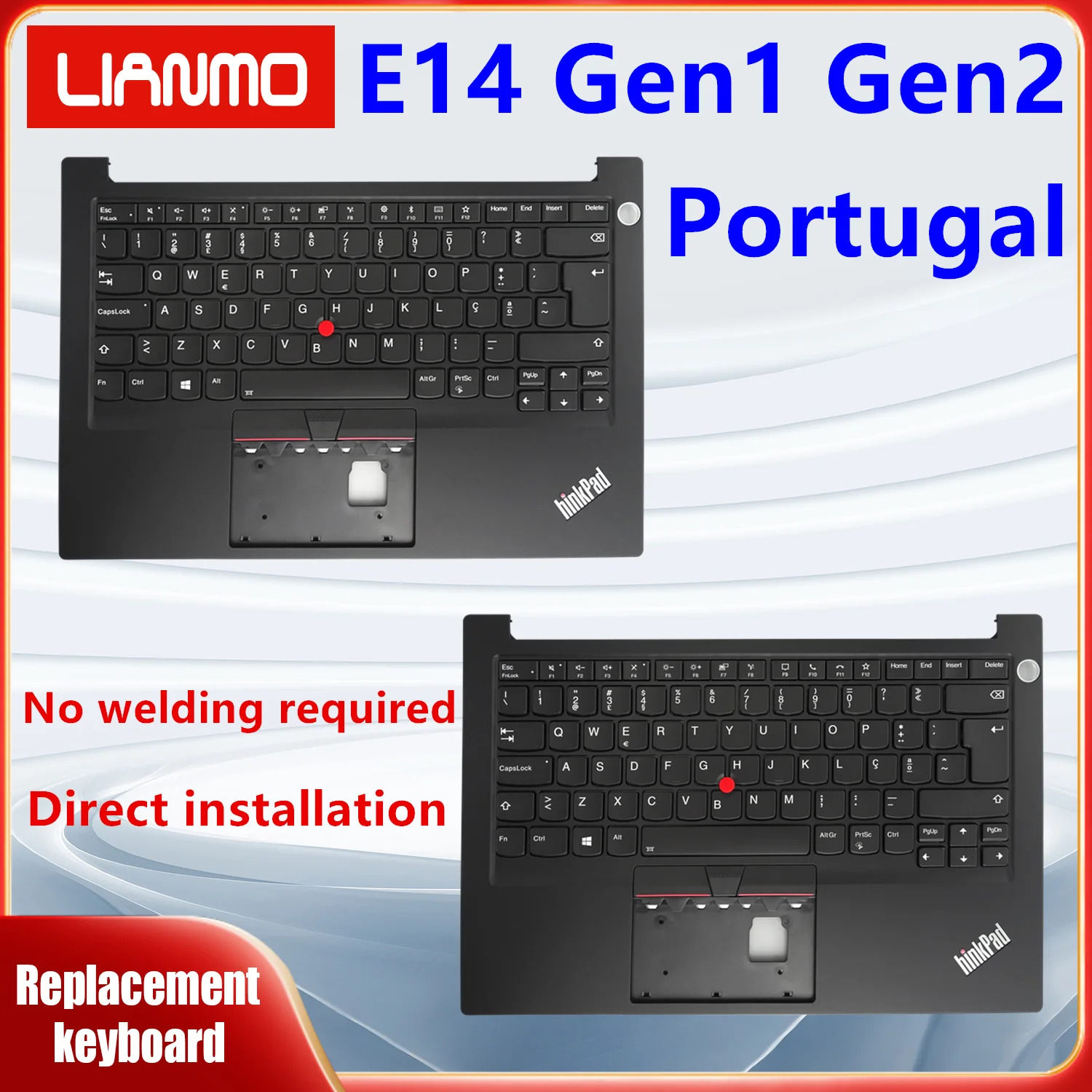 Portugal notebook keyboard Suitable for Lenovo ThinkPad E14 Gen1 Gen2 Gen3 Gen4 C-shell keyboard With backlight and No backli