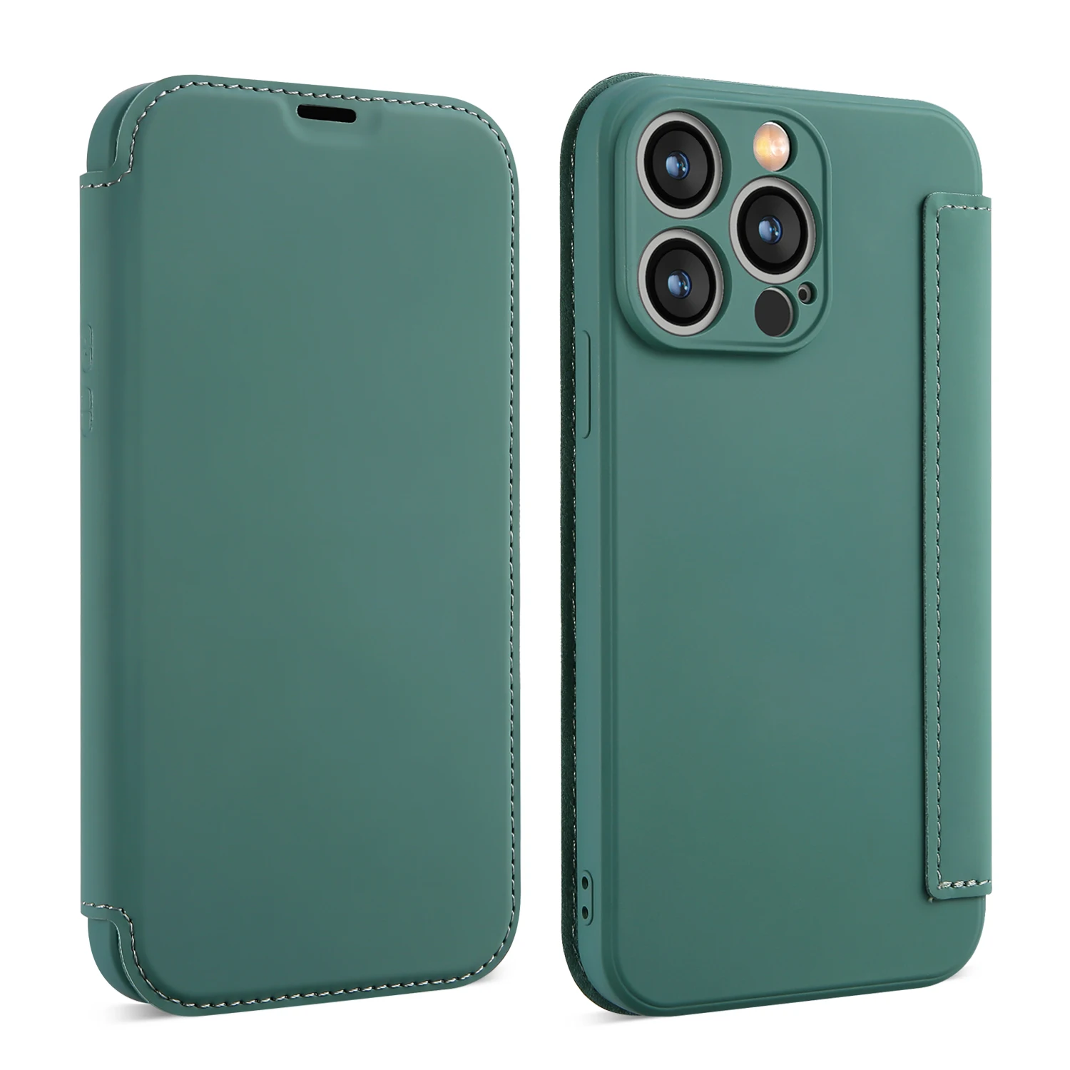 Luxuriöse Flip-Lederhülle für iPhone 16 15 14 13 12 11 Pro Max Xs Xr 16Plus, stoßfeste Flüssigsilikonhülle mit Kartenfach und Geldbörsenfunktion – Detail 16