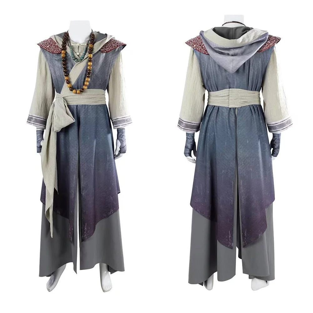 Movie Zenpool Cosplay Wilson Monk Costume Hoodie Robe Shirt Pants and Accessory Full Set Halloween Party Outfits