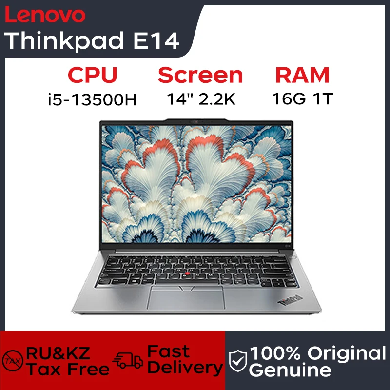 لينوفو لاب توب ثنكباد E14 المحمول ثينك باد E14 المحمول المحمول للطلبة الجامعيين، كمبيوتر محمول نحيف 14 بوصة 2.2K Intel Core I5-13500H/I7-13700H RAM-EXPANDER كمبيوتر محمول #1