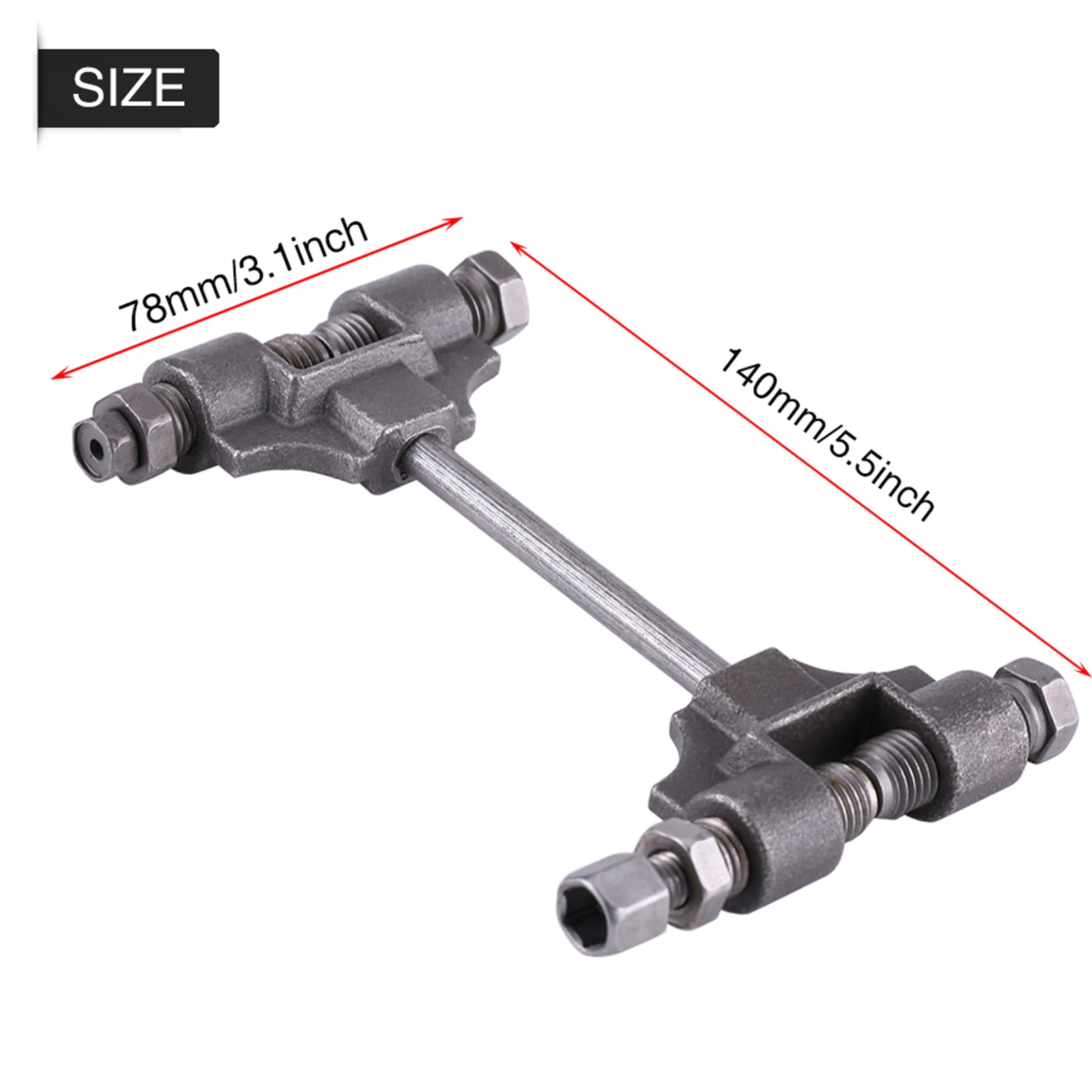 Universal Motorcycle Chain Remover Tool Heavy Duty Forging Steel - Chain Rivet Remover for ATV Timing Chain Repair Chain Repair