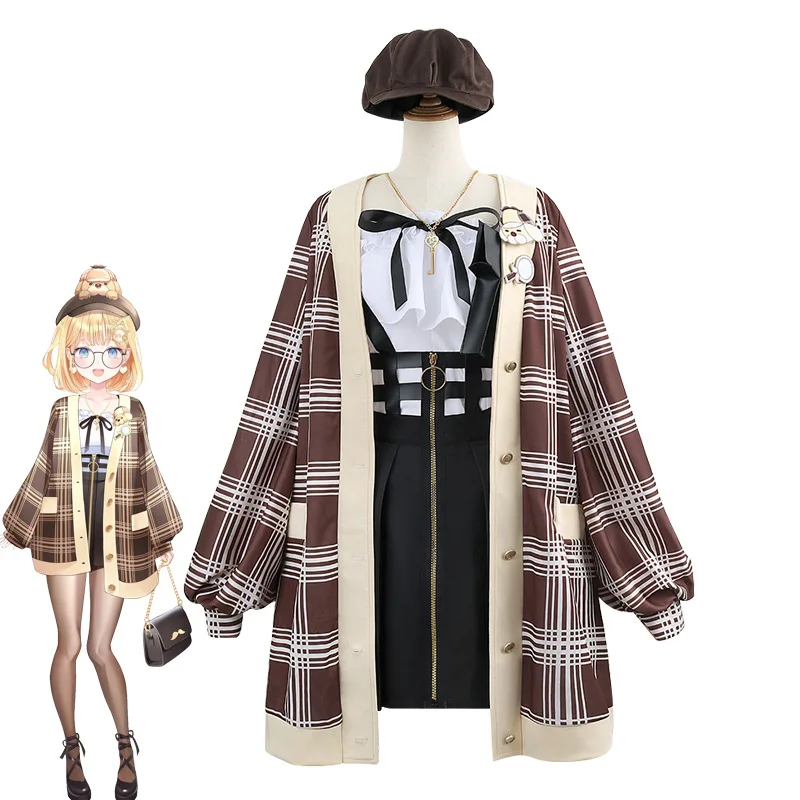 Anime VTuber Watson Amelia Cosplay Costume Girls' Daily Clothes Hololive EN Watson's Wig Headgear