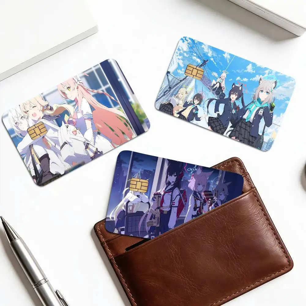 Animation Blue Archive Art Print Credit Card Skin Waterproof PVC Bank Card Decal