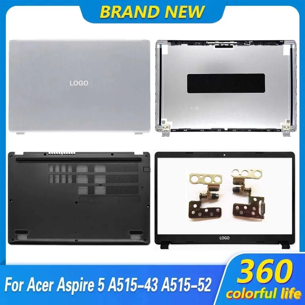 New Metal LCD Back Cover Front Bezel Hinges Bottom Case For Acer Aspire 5 A515-43 A515-52 A515-52G A515-52K N19C3 Cover 15.6