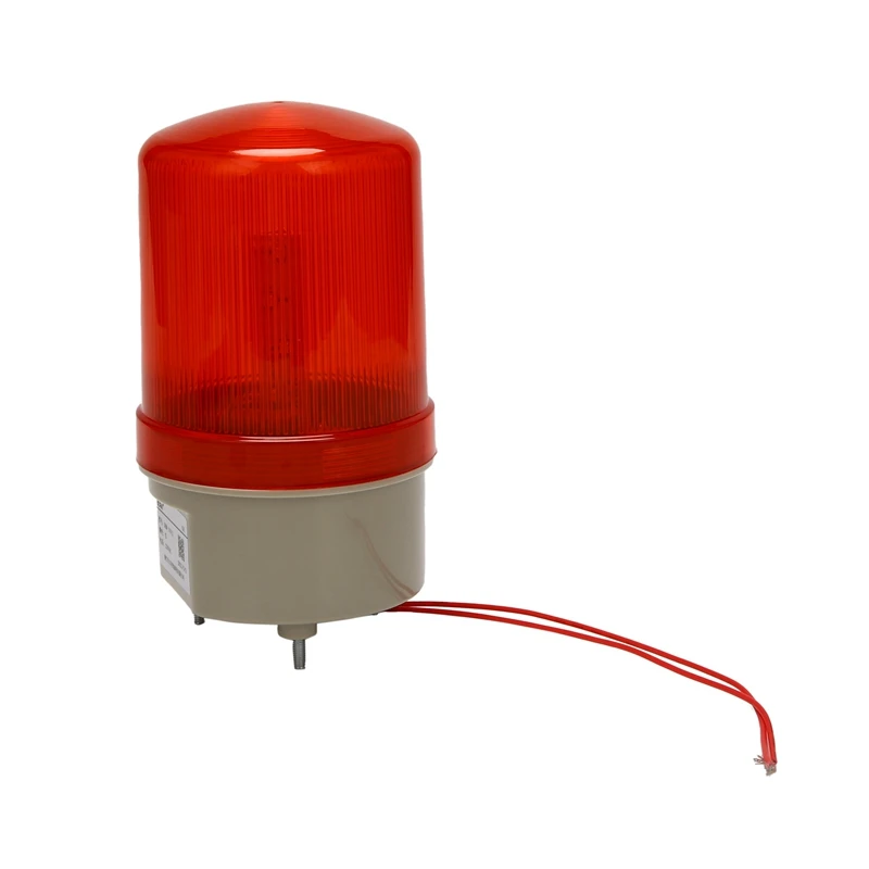 2X Industrial Flashing Sound Alarm Light,BEM-1101J 220V Red LED Warning Lights Acousto-Optic Alarm System