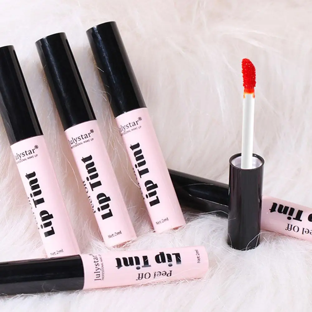 6 colori Peel Off Rossetto liquido Impermeabile a lunga durata LipGloss Maschera Idratante Strappo Tirare Lip Lint Trucco cosmetico Maquillage