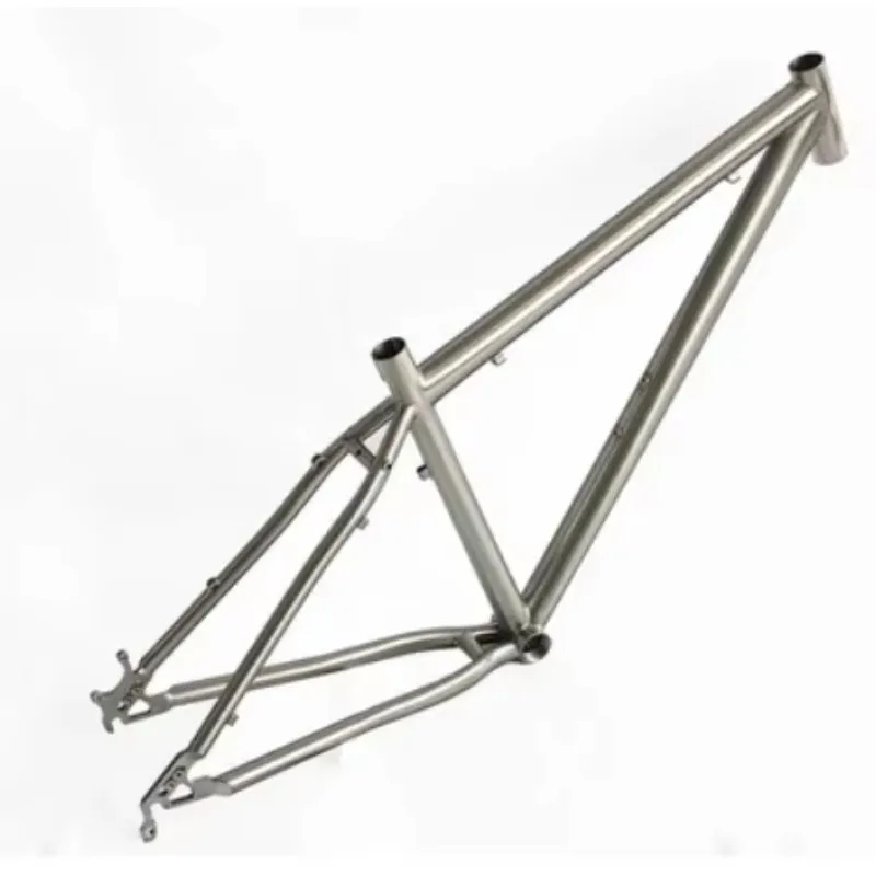 

YTYIN Lightweight Titanium Alloy Bicycle Frame Strong Anti-Corrosion Road MTB Bike Frame for Racing Touring and Custom Build Use