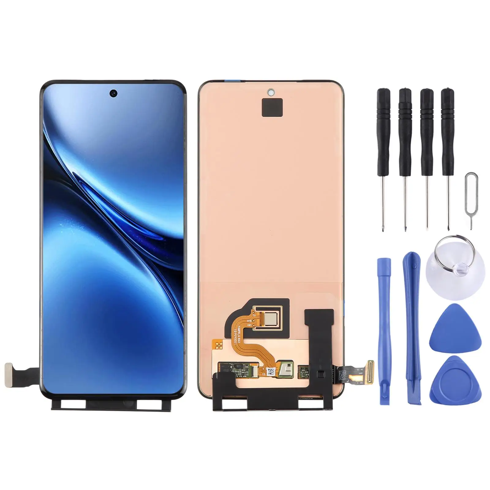 For vivo X200 Pro V2413 V2405A V2405DA LCD Screen with Digitizer Full Assembly, Including Fingerprint Flex Cable