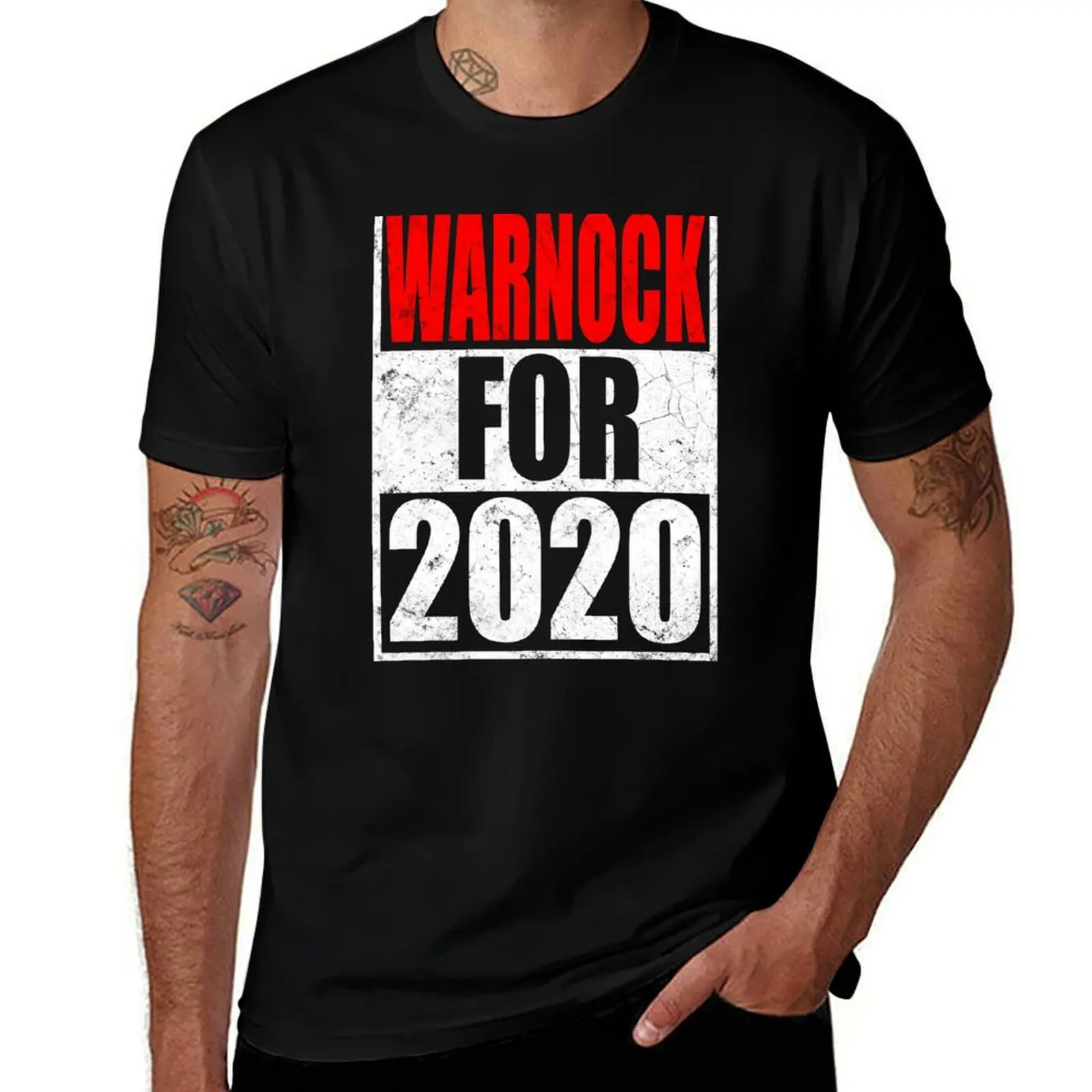 WARNOCK FOR 2020 T-Shirt vintage clothes customizeds mens clothes