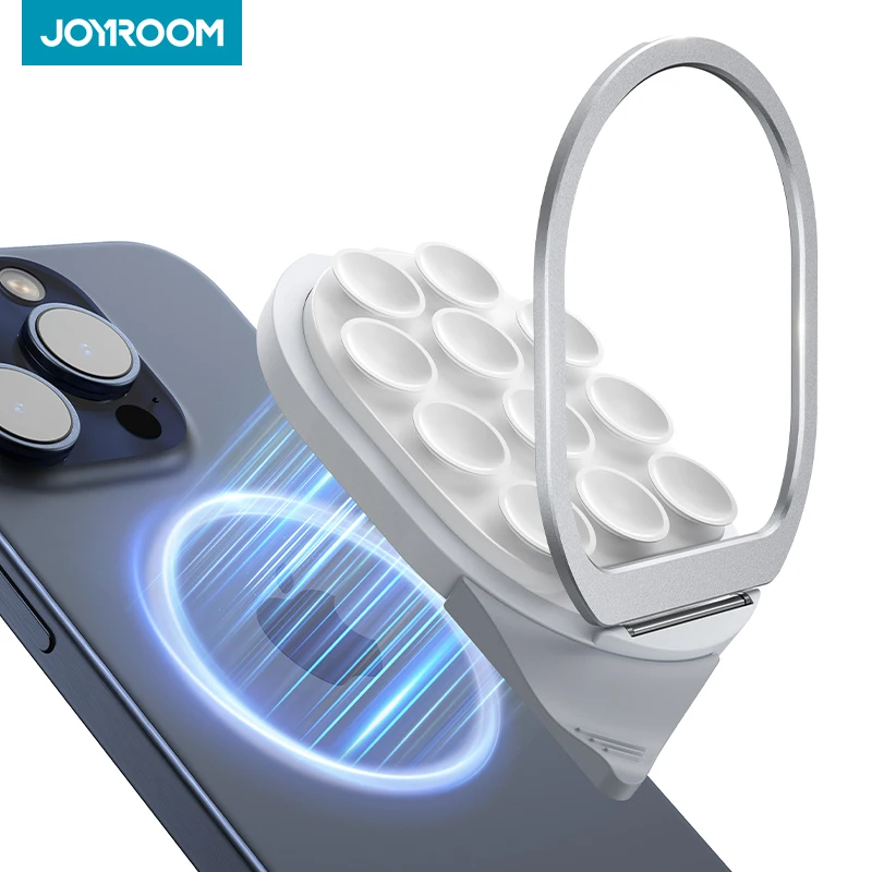 JOYROOM Magnetic Suction Cup Phone Holder Super Strong Car Mount with Pull Ring Dashboard Windshield Stand for iPhone Samsung