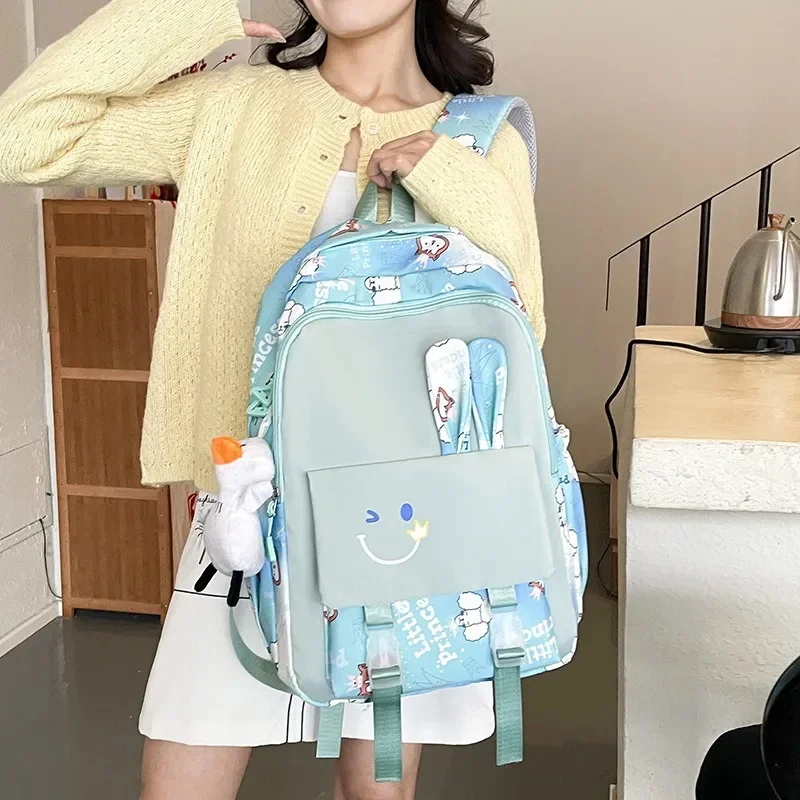 

Sanrio Children Shoulder Bag Foreign Cartoon Korean Version Trend Student Schoolbags Large Capacity High Value Travel Bag New