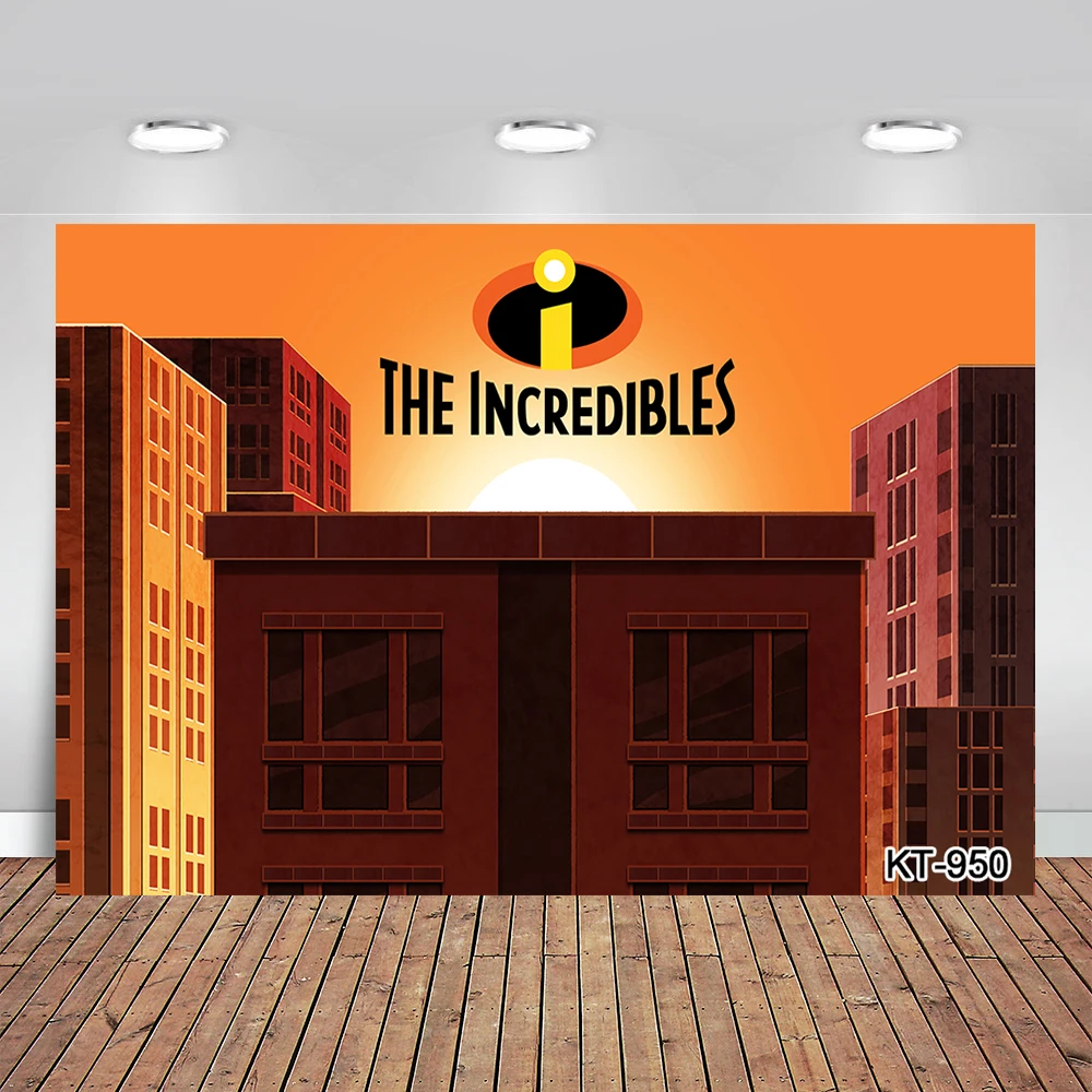 The Incredibles Movie Cartoon Kid Boy Birthday Party Banner Backdrop Custom Baby Room Photography Poster Decor Background