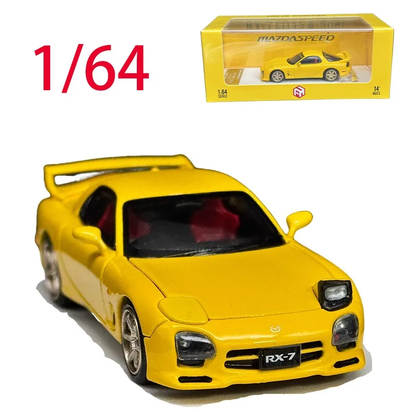 

FH Литой под давлением масштаб 1/64 Mazda, модель автомобиля из сплава Mazda RX7 FD3S A Spec Speed Play Vehicles, игрушки для мальчиков, оригинальная коробка