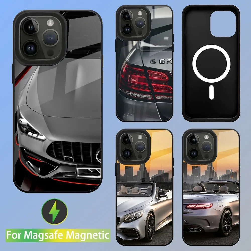 Sport Car C63 E63 S63 G63 Phone Case For iPhone 15,14,13,12,11,Plus,Pro,Max Mini Magsafe Magnetic Wireless Charging