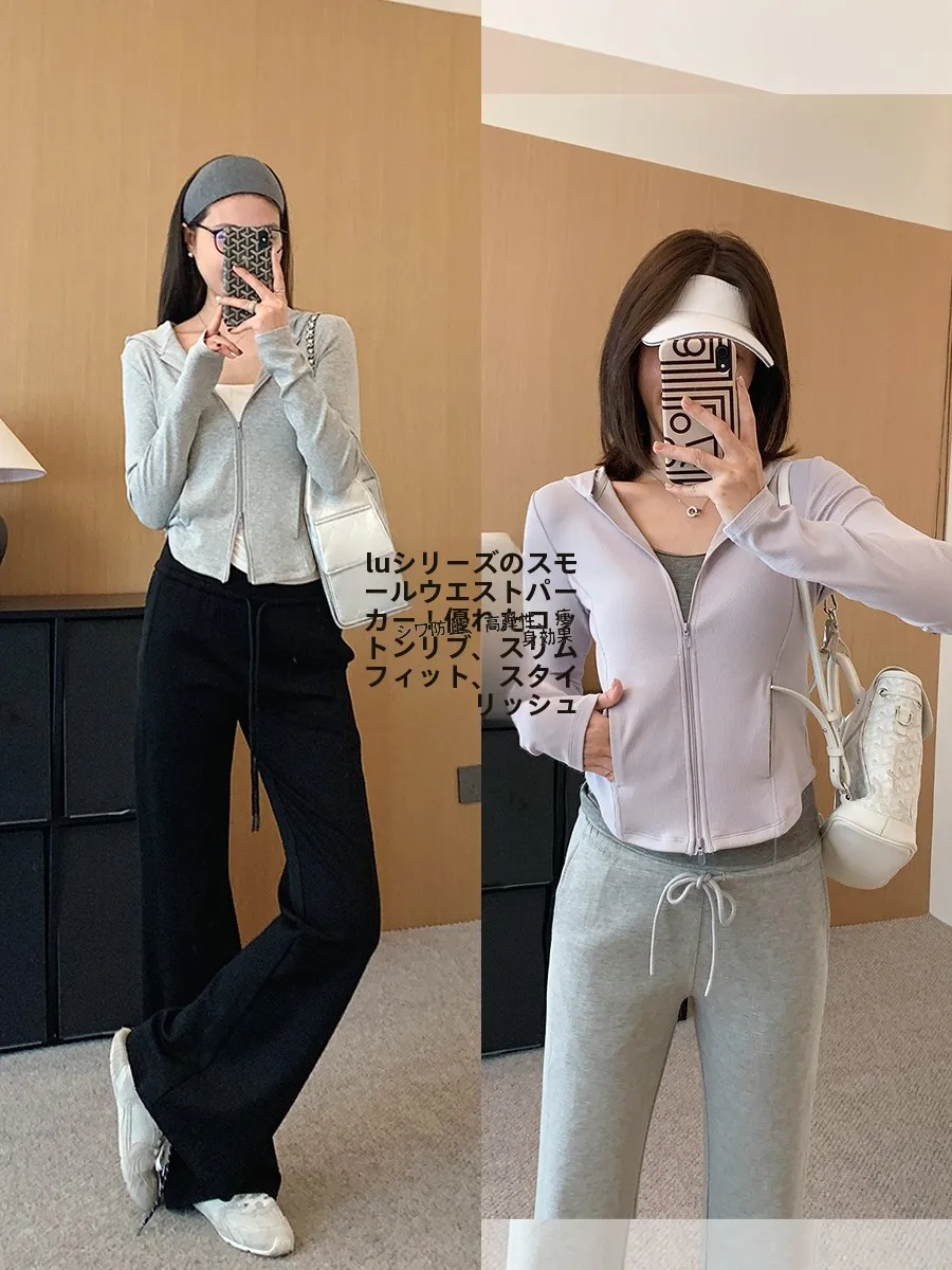

Slim Fit Hoodie Superior Elastic Thread Cotton Spring New Style Wear Resistant Women's Long Sleeve Zipper Closure Color