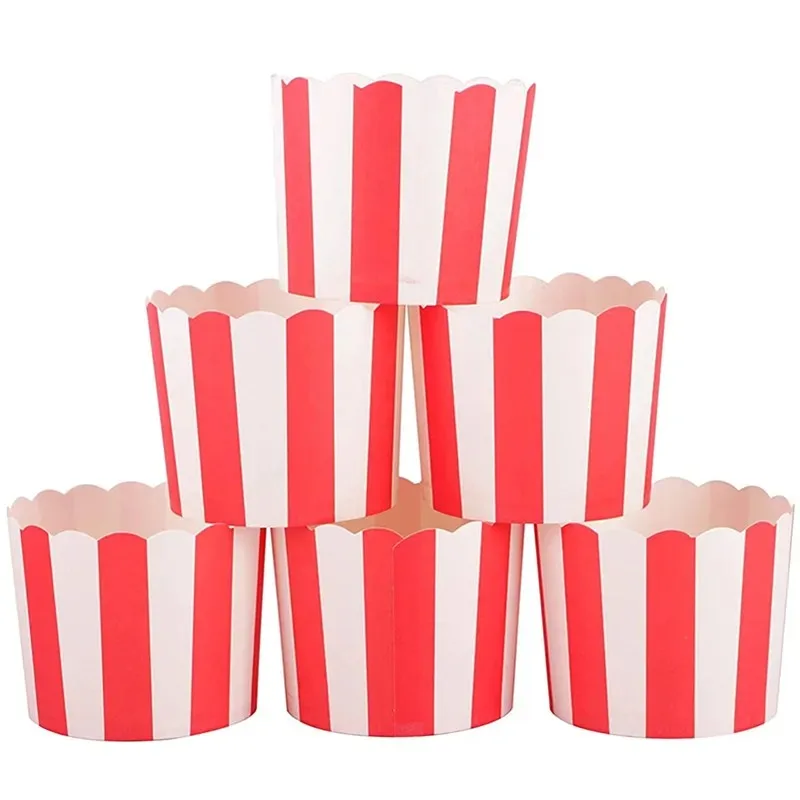 50 stücke Streifen Cupcake Pappbecher fett dicht Cupcake Wrapper Papier Muffin Cupcake Back becher Cupcake für Party