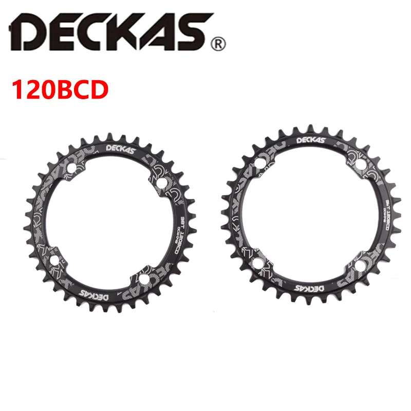 Deckas 120BCD Bicycle Chainring For MTB Mountain Bike Bicycle Chainwheel 36T 38T 40T 42T 44T Crankset Round Black