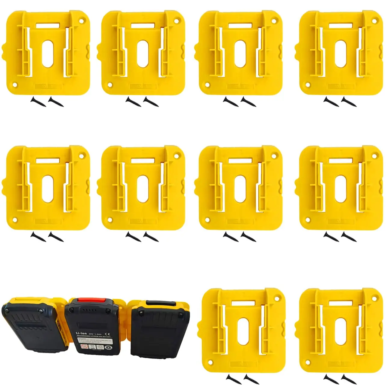 5/10PCS Holder for DeWalt Batteries 20V 60V Battery Hanger DCB200 Mount DCB204 Base Support Accessories Set DCB205 DCB208