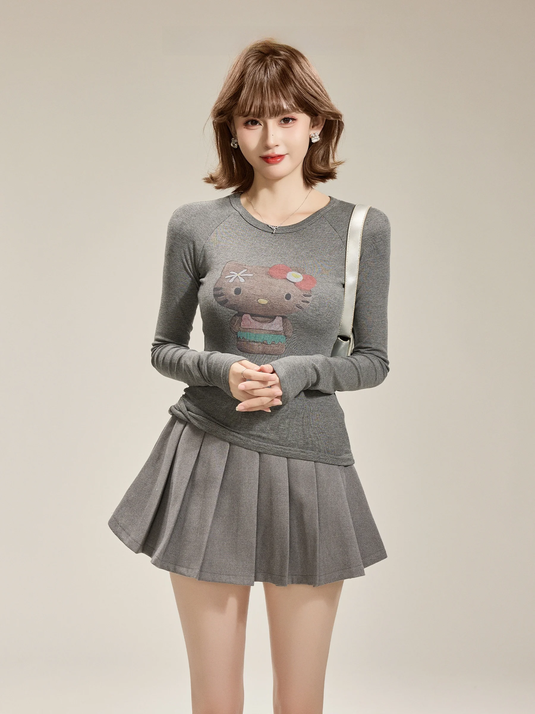 

Женская облегающая футболка с круглым вырезом и длинным рукавом, базовый слой, осенне-зимняя, повседневная, комфортная, для ношения под одеждой