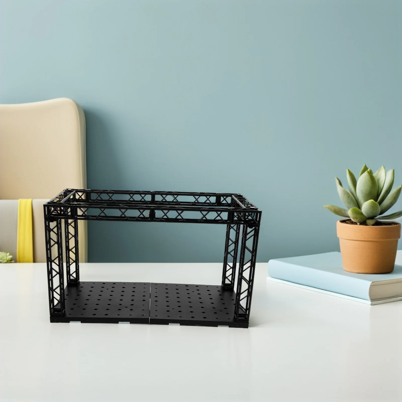 

Figure Display Case Desktop Showcase Box Stage Platform Miniature Base Stand for Action Figures Handheld Display