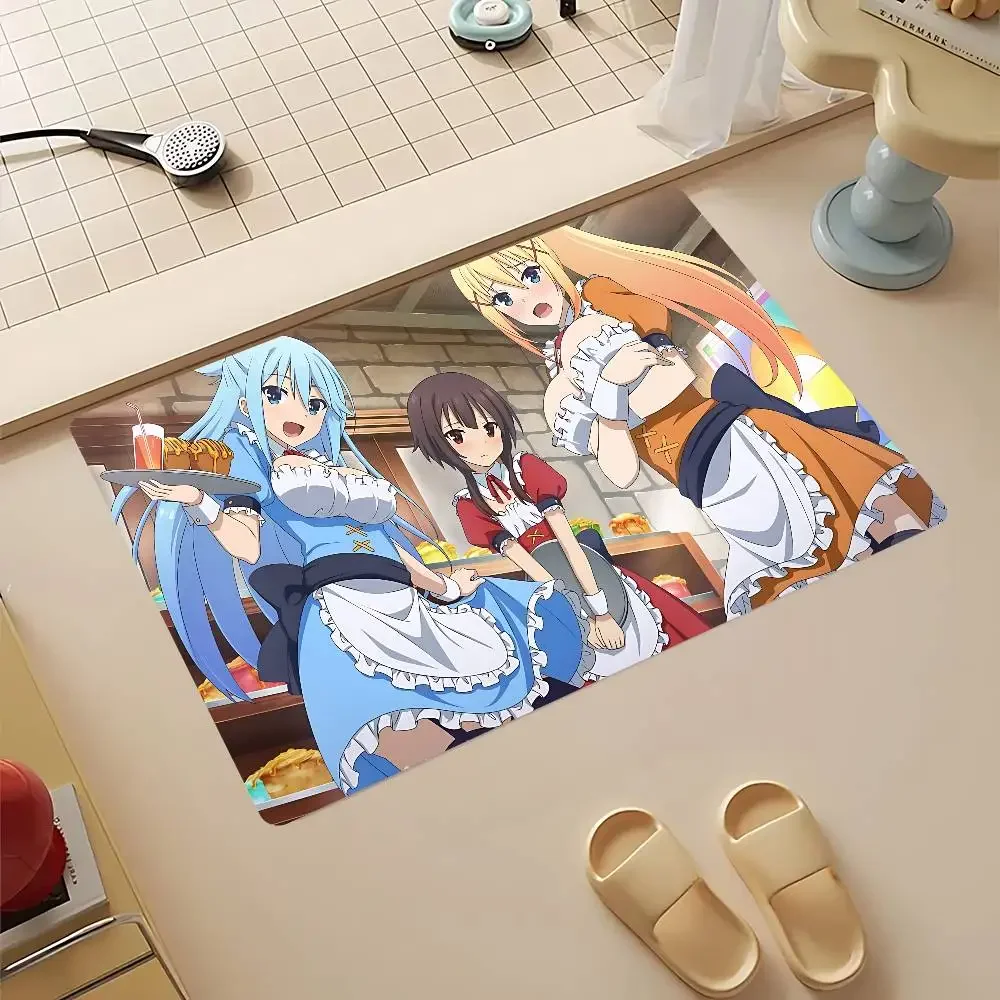 K-KonoSuba سجادة باب مدخل الشمال نمط غرفة نوم غرفة المعيشة ممسحة شرفة المنزل المضادة للانزلاق ديكور المنزل الحديث