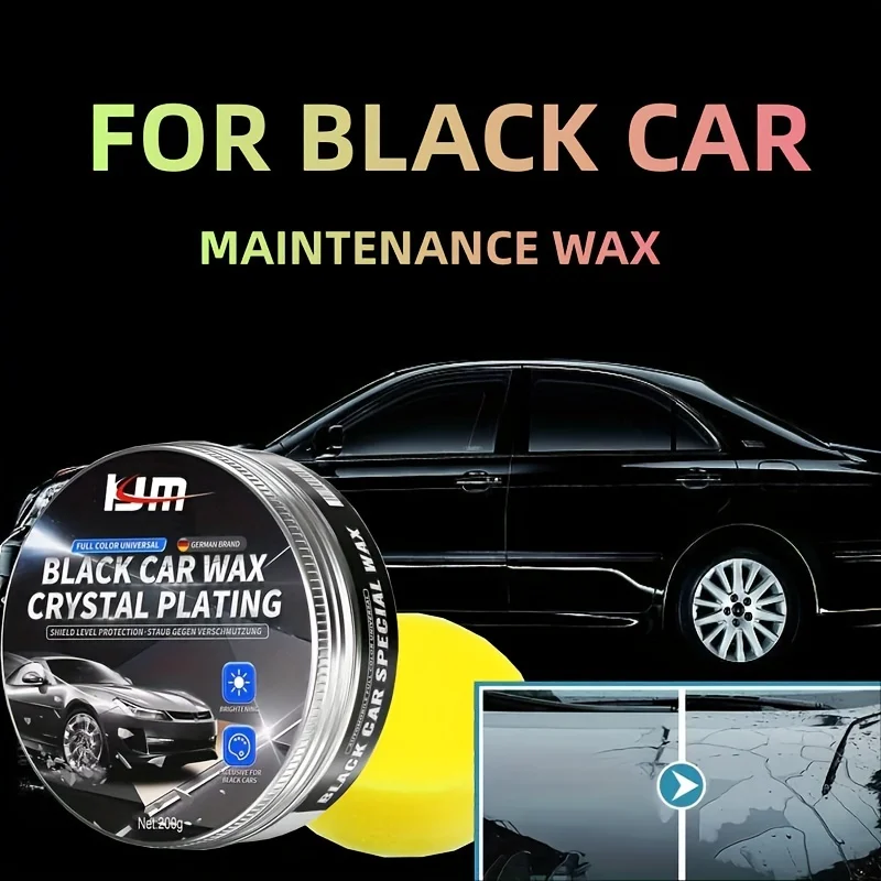 

200 г для черной автомобильной краски, ремонт, полировка, защита автомобиля, уход за автомобилем, гидрофобное покрытие (с губкой)