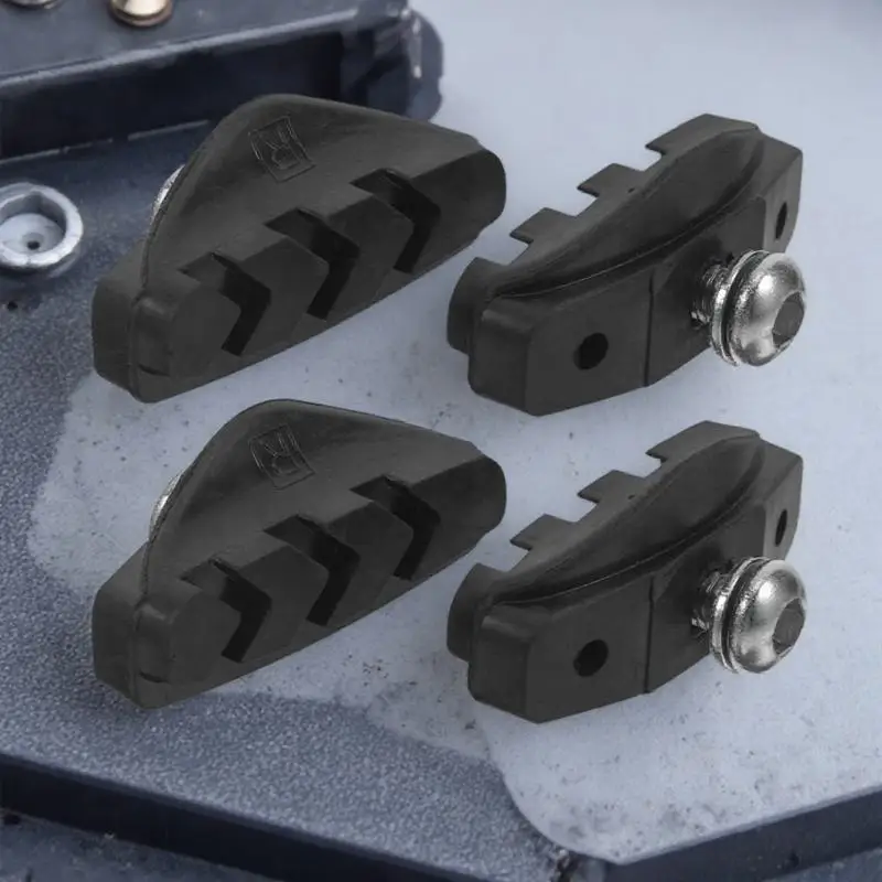 

High Performance Bike Brake Pads 2 Pairs Rubber Brake Blocks for Outdoor Riding