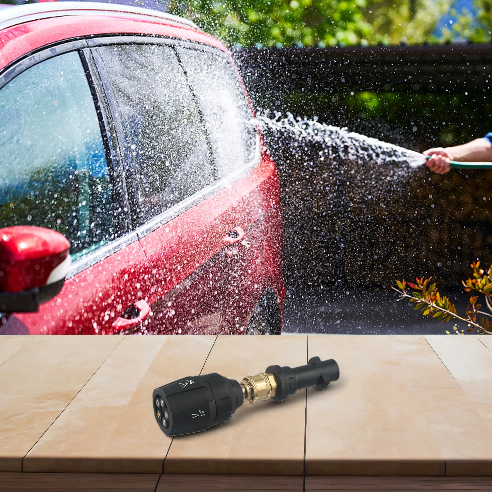 

Pressure Washer Attachment Pressure Washer Accessories Stainless Steel Material Versatile Spray Nozzle Wide Application