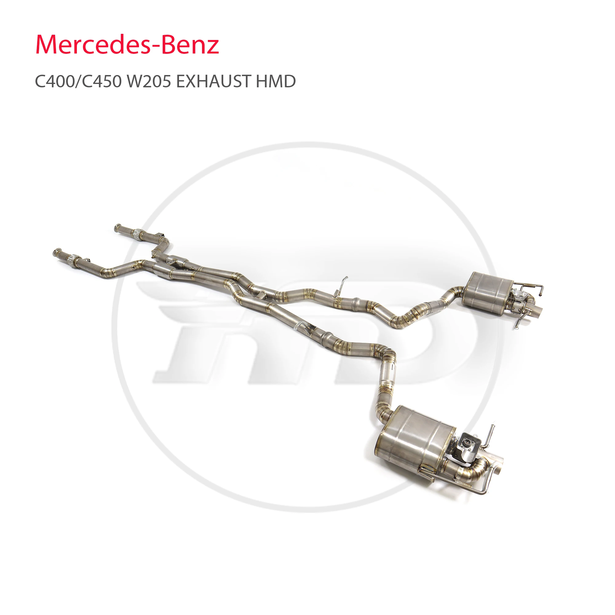 HMD Titanium Alloy Exhaust System Performance Catback For Mercedes Benz C400 C450 W205 Valve Muffler OEM Control