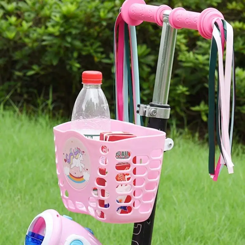 

Removable Kids Bicycles Basket Colorful Bike Front Handlebars Storage Basket for Boy Girl Bicycles 69HD