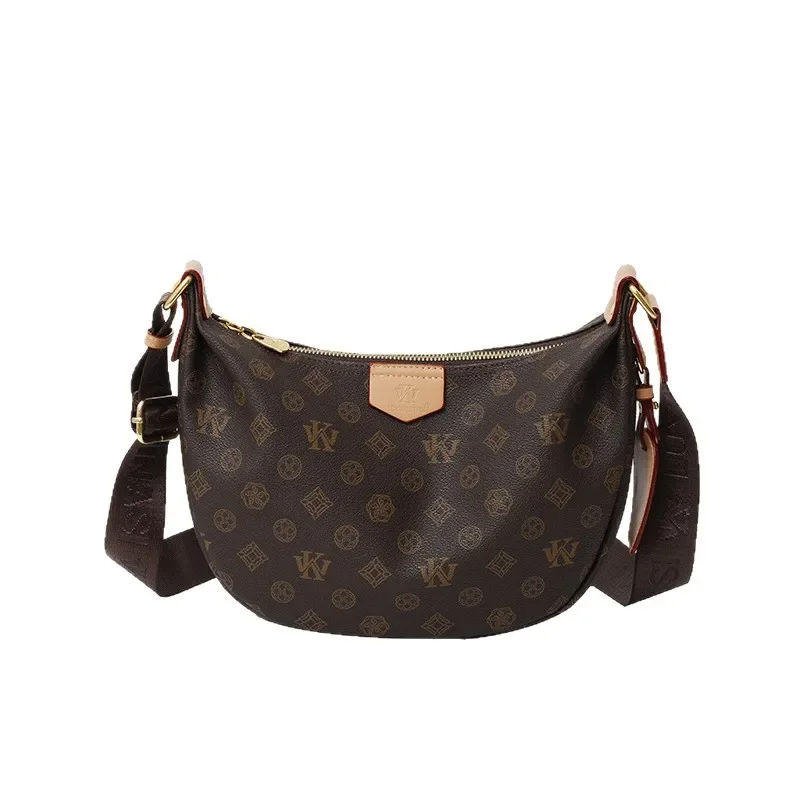 حقيبة كروس على الطراز الفرنسي الجديد لعام 2025 - محفظة ذات سعة كبيرة، حقيبة كتف كلاسيكية خفيفة الوزن بنمط مبطن